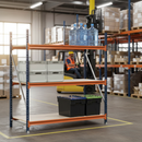 Premium Heavy Duty Longspan Shelving - 2500mm High - Blue & Orange