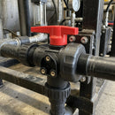 1in BSP Female 3-Way T Port Polypropylene Ball Valve, 16 Bar