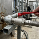 2in BSP Male × Female Plated Brass Lever Ball Valve, 122mm
