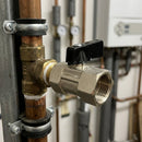 1/2in BSP Female Plated Brass Mini Ball Valve 41mm