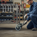 80mm Diameter Premium Wheel with Grey Rubber Tyre