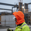 Premium Hi-Vis Helmet Hood - Waterproof, Breathable, Compatible with Multiple Jacket Sizes