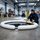 Heavy Duty Oil Only Spill Absorbent Booms - 4 Pack 20cm x 3m