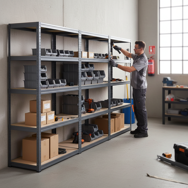Premium Garage Shelving - 1800mm High - 200/280kg Capacity - Grey