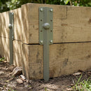Double Sleeper Pin Straight Bracket 750mm x 2mm Olive Grey