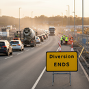 Premium Diversion Ends Sign 2702 - 1050x750mm for Road Safety Guidance - High-Quality Professional Grade for Industrial and Commercial Applications