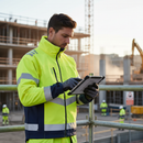 Premium Durable Hi-Vis Shell Jacket with Wind and Waterproof Fabric, Ventilation Features and Optional Hood Compatibility