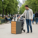 Heavy Duty 120L Litter Bin with User-Friendly Front Door for Easy Bag Handling and Emptying