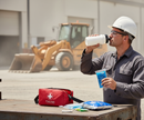 Premium Personal First Aid and Heat Stress Rehydration Kit with Assorted Medical Supplies and Hydration Solutions