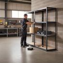 Premium Heavy Duty Shelving - 1600mm High - 200kg Capacity - Grey