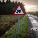 Premium Migratory Toad Crossing Post Mounted Sign - Approved Warning for Safe Wildlife Passage