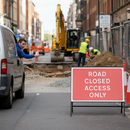 Premium Road Closed Access Only Sign - Heavy Duty Zintec Metal Construction, 1050x750mm Size with Engineer Grade Reflective Face
