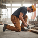 Premium Lightweight Work Trousers with Kneepad Pockets, Water-Repellent Fabric, and Click Pocket System for Enhanced Durability