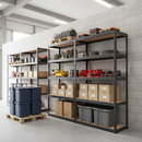 Heavy Duty Industrial Shelving - 2130mm High - 200/280kg Capacity - Grey