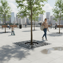 Premium Heavy Duty Radial Tree Grille 900mm, 1000mm & 1200mm - Galvanised Steel with Black Finish for Urban Protection