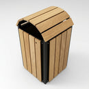 Wooden Litter Bin with Steel Frame – 112 Litre Capacity (view 2)