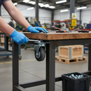 50mm Heavy Duty Braked Swivel Plate Castor Anti-Static with Grey Non-Marking Tyre