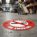 Premium Attention No Smoking Floor Sign - 430mm Slip-Resistant Vinyl for Workplace Safety Messaging