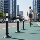 Premium Cycle Lane Separator Bollard with Flexible Safety Design and Reflective Bands for Traffic Management