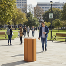 Premium Octagonal Litter Bin 100L - Durable Wood Design with Galvanized Steel Structure