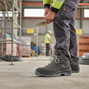 Premium Safety Boot with Steel Toe Protection and Breathable Suede Leather for Workplace Safety