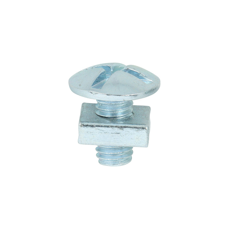 Roofing Bolts with Square Nuts - Zinc - M6 x 12