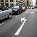 Professional Thermoplastic Road Marking Left Arrow - Durable, Preformed for Car Parks and One-Way Systems