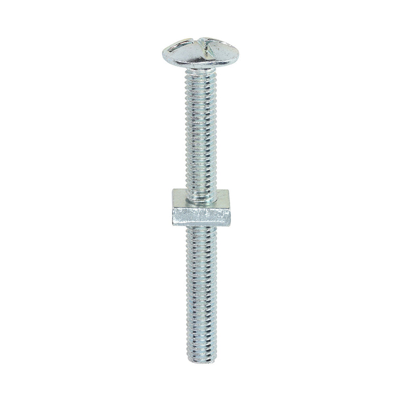 Roofing Bolts with Square Nuts - Zinc - M6 x 60