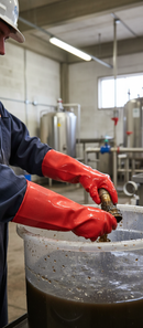 Premium Liquid Proof PVC Gauntlet Gloves - 16" Length with Abrasion and Cut Resistance