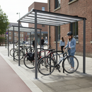 Premium Bike Shelter Extension Unit for Enhanced Cycle Storage with Adjustable Legs and Roof Panels