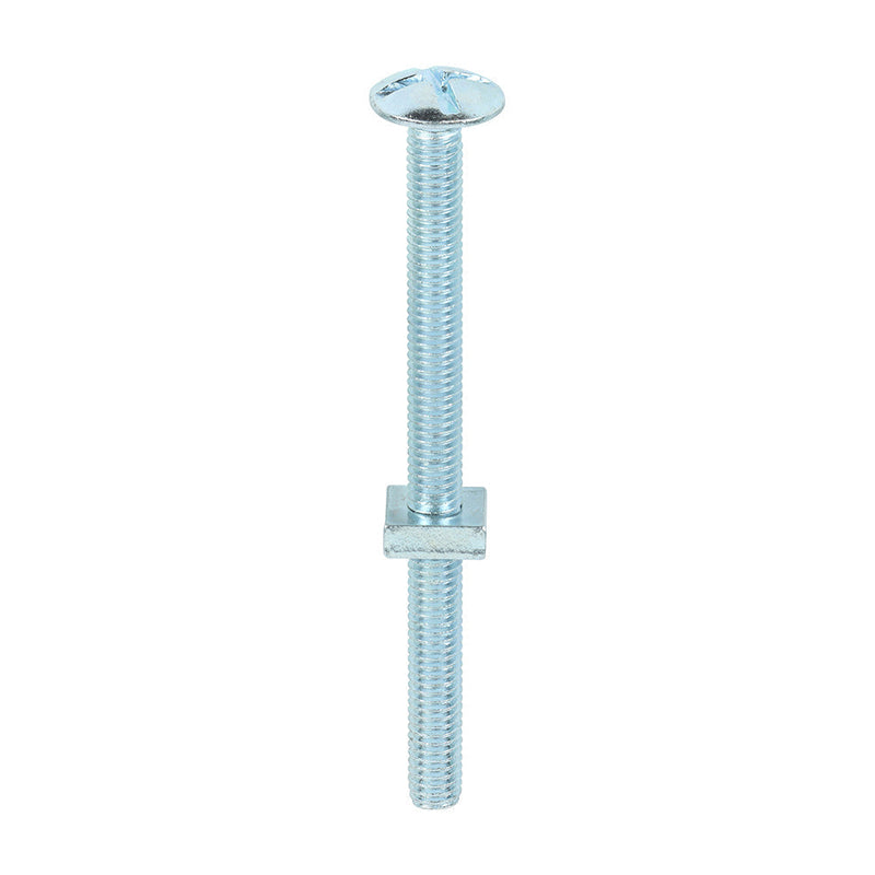 Roofing Bolts with Square Nuts - Zinc - M6 x 80