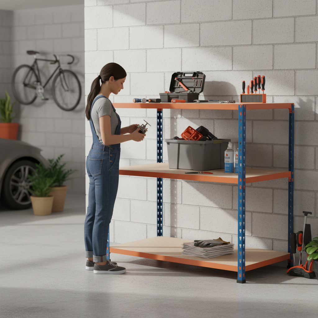Heavy Duty Workbench - 915mm High - 340kg Capacity - Chipboard - Blue/