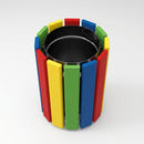 Circular oak slatted litter bin, 35 litre capacity for playgrounds (view 2)