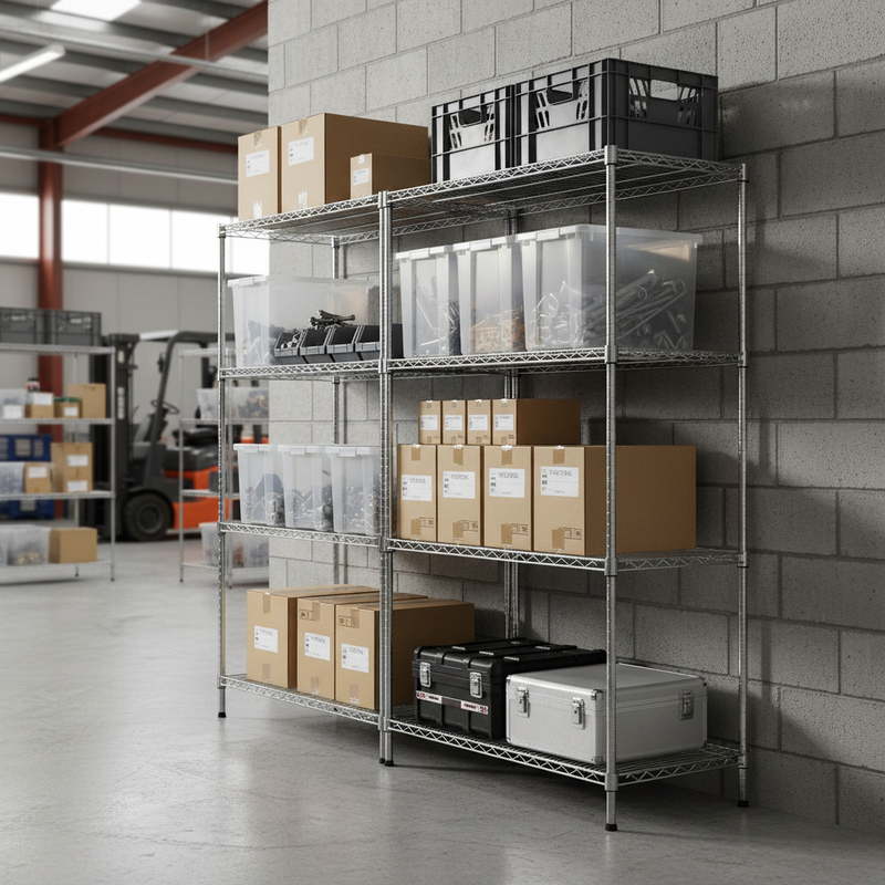 Premium Chrome Wire Shelving Extension Bay - 1820mm High - 300kg Capacity