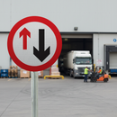 Premium Give Way to Oncoming Vehicles Post Mounted Sign - 600mm to 1200mm Sizes for Safe Road Traffic Management