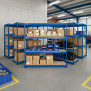 5x Heavy Duty Industrial Shelving - 2440mm High - 400kg Load Capacity - Chipboard