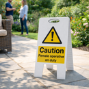 Caution Operative Sign – 300mm x 600mm – Fluted Polypropylene – Indoor/Outdoor