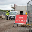 Premium Chapter 8 Compliant Site Access Sign - Heavy Duty Metal Road Sign 1050x750mm with Retroreflective Face