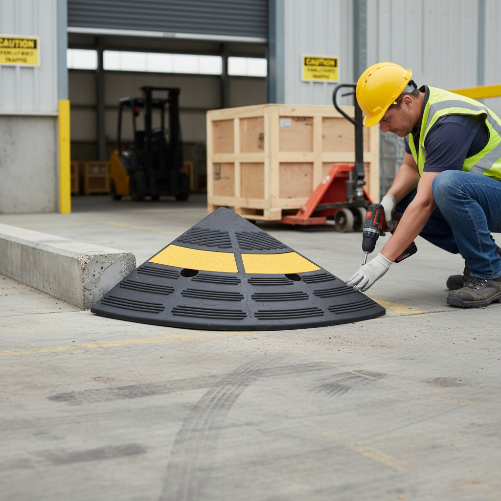 Flared End Ramp Heavy Duty Kerb Ramp End Section with Rounded Design for Enhanced Visi