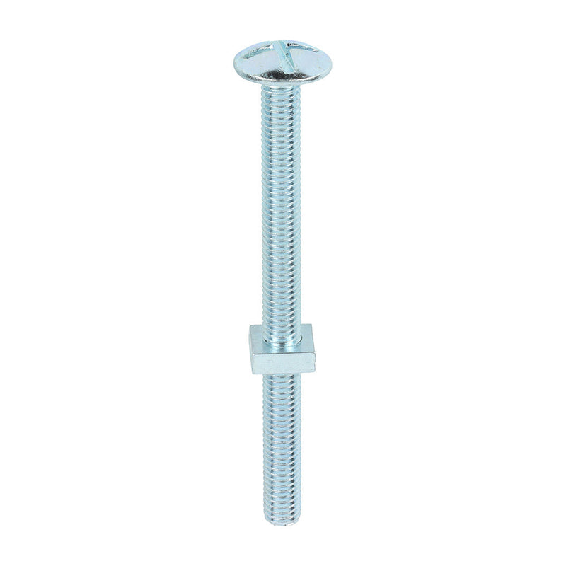 Roofing Bolts with Square Nuts - Zinc - M8 x 100