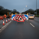 Premium Temporary Metal Sign Package for Road Works - Heavy Duty Design with BS8442 Compliance and Corrosion-Resistant Finish
