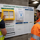 Contractors Health & Safety Board – 1400 x 890mm – Rigid Correx – Industrial Use