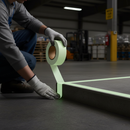 Premium Luminous Hazard Warning Tape - 25m Roll for Enhanced Visibility in Dark and Smoke-Filled Environments