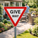 Give Way Reflective Traffic Sign – 600mm Triangle – Aluminium Composite – Outdoor Use (Class R2)