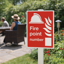 Fire Point Number Sign – Custom Safety Sign – Indoor/Outdoor Use