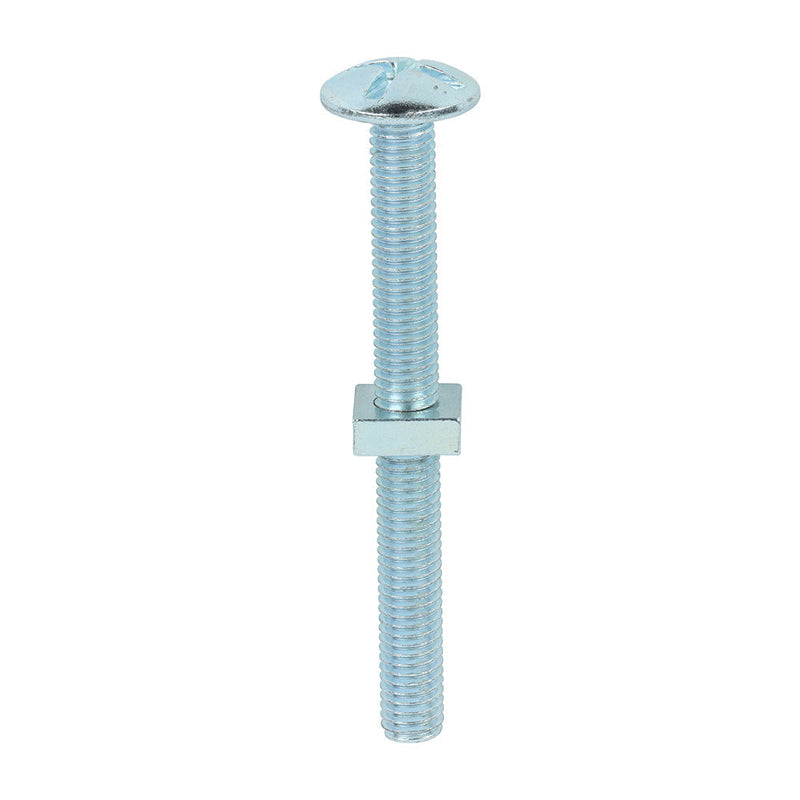 Roofing Bolts with Square Nuts - Zinc - M8 x 80
