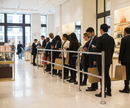 Premium Chrome Customer Guidance Rail for Retail Queuing and Pedestrian Management with Steel Construction