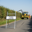Premium Hedge Cutting Sign Face for Quick Fit System - Durable and Cost-Effective Road Safety Solution