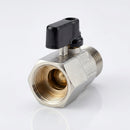 1/2in BSP Male x Female Plated Brass Mini Ball Valve, 41mm (view 2)