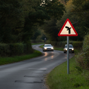 Premium Crossroads Through A Bend Sign 450mm to 1500mm - Junction Warning with Supplementary Plates for Driver Safety